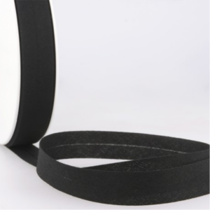 Biais coton 2cm coloris noir vendu par 0,10m (10cm)
