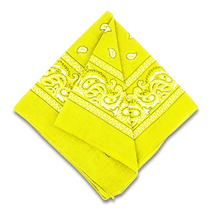 Bandana jaune 50x50cm