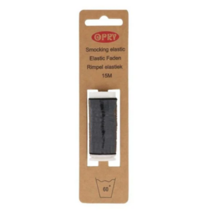 Élastique à smockes noir 1mm bobine de 15m