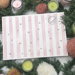 Calendrier de l’Avent étiquettes tissées – Noël 2025