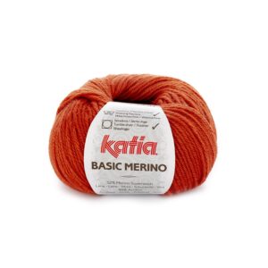 Basic Merino Katia 50g. coloris 020-Orange foncé