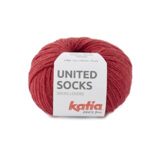 United Socks Katia 25g. coloris 018-Rouge fraise