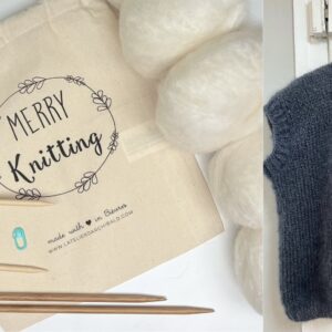 Kit tricot Pull sans manche Frimas – Fashion Mohair Merino Écru