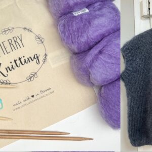 Kit tricot Pull sans manche Frimas – Fashion Mohair Merino Mauve