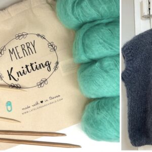 Kit tricot Pull sans manche Frimas – Fashion Mohair Merino Turquoise
