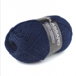 Tradi Merino Plassard 50g. coloris 27-bleu marine – laine chaussettes mais pas que…