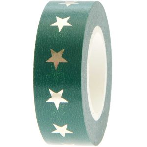 .Avent : Masking tape Noël, vert étoiles or