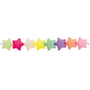 .Perles plastique forme étoiles multicolores 11x6mm 40pcs