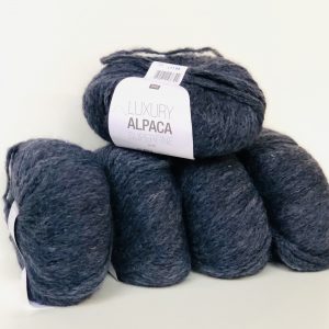 ..LOT DE 5 PELOTES Alpaga Superfine 50g bleu sombre