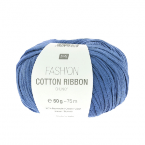 Fashion Cotton Ribbon Chunky Rico Design 50g Coloris bleu 006
