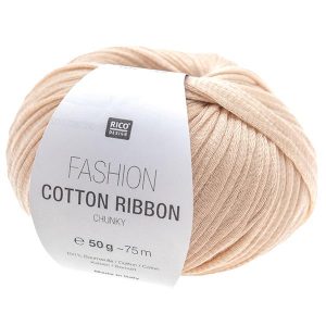 Fashion Cotton Ribbon Chunky Rico Design 50g Coloris poudre 004