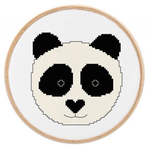 Kit broderie point de croix – Tableautin – Petit panda