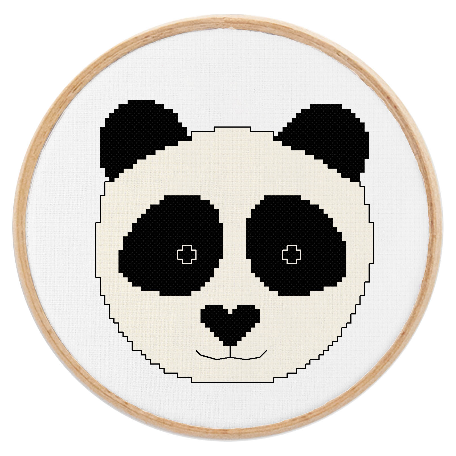 Kit Canevas enfants DMC Le Panda 15 x 15 cm