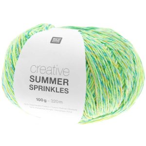 Creative cotton summer sprinkles Rico design 100g. Coloris Neon Green 009