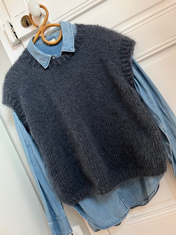 Kit tricot : pull sans manches “Frimas” en Mohair Merino – L'Atelier  d'Archibald