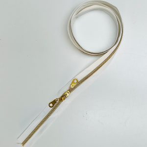 Fermeture éclair au mètre métal doré coloris beige vendu au mètre (2  curseurs inclus) – L'Atelier d'Archibald