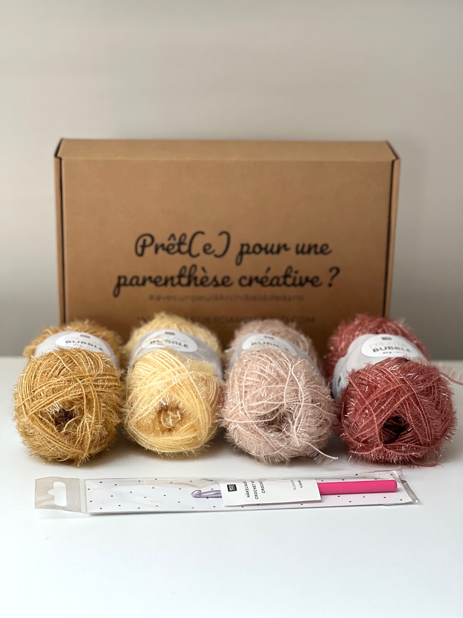 Kit crochet : éponges Grannex et autres accessoires coloris FEU