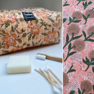 Jolly Wood: Kit à coudre trousse de toilette matelassée en tissu indien – Eloïse