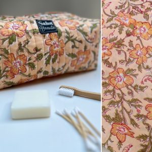 Jolly Wood : Kit à coudre trousse de toilette matelassée en tissu indien – Eleonore