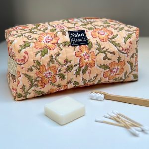 Jolly Wood: Kit à coudre trousse de toilette matelassée en tissu indien – Eléonore