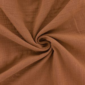 .Tissu double gaze coloris chestnut Oekotex 1,60m x 0,10m – minimum 0,50m