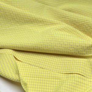 Seersucker petits carreaux vichy jaune fluo / rose – 1,50m x 0,10m